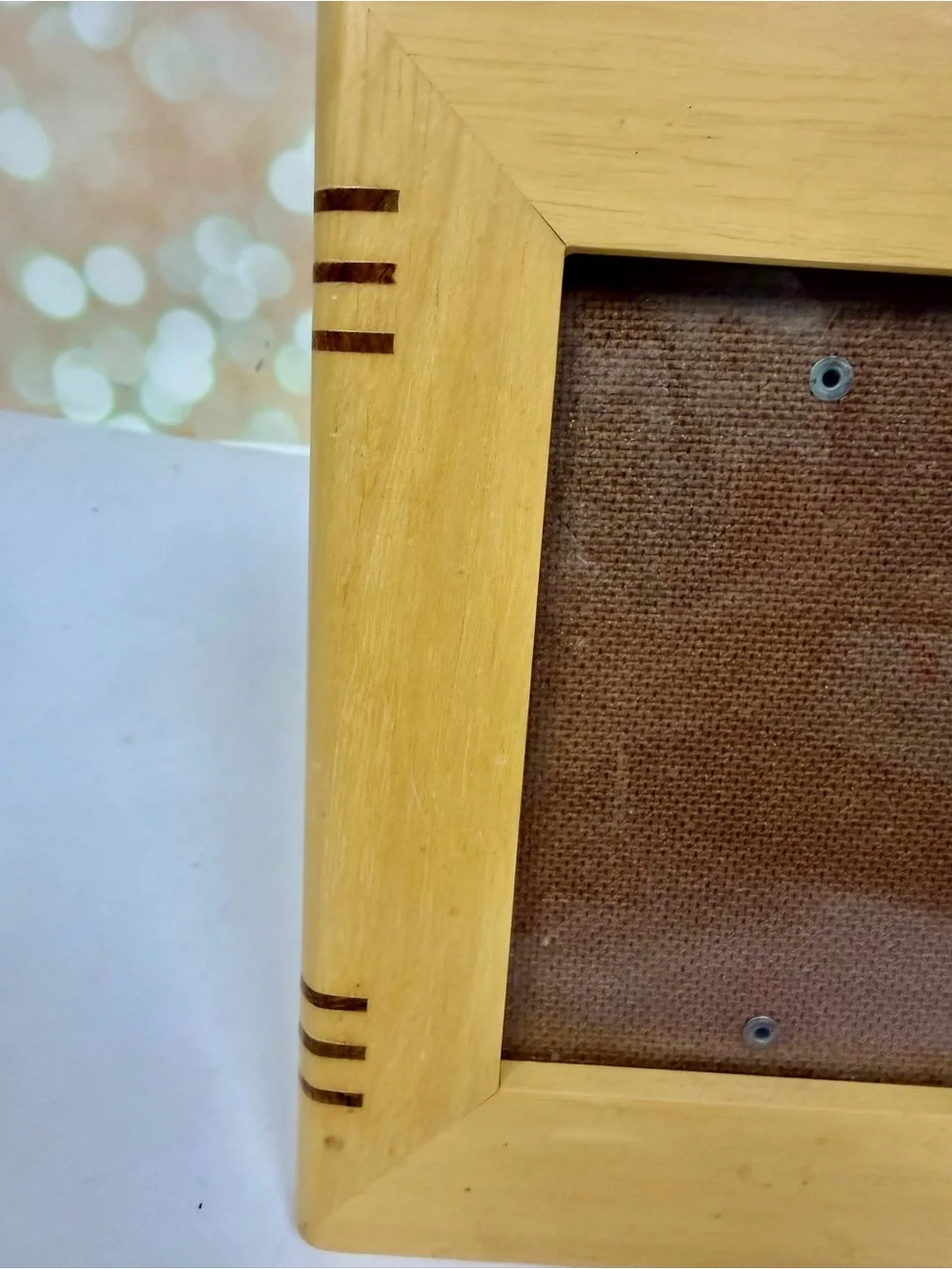 Vintage Art Deco Wood Picture Frame – Marquetry Inlay, MCM Decor